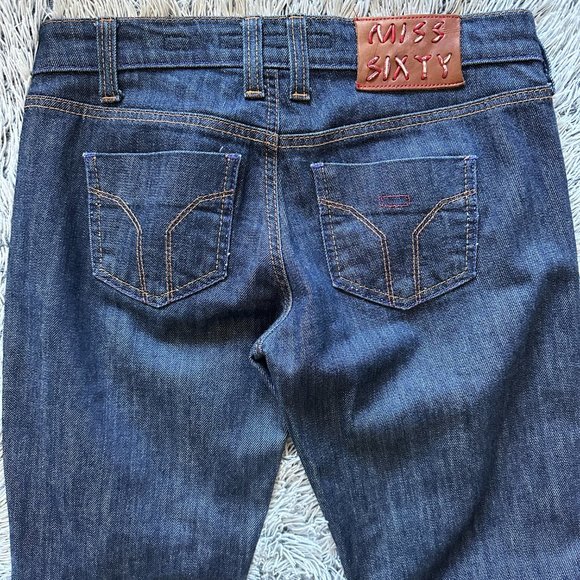 Miss Sixty Y2K RARE 90s 70s 2000s Extra Love Flare‎ Jeans Made In Italy Size 28. - Picture 7 of 8